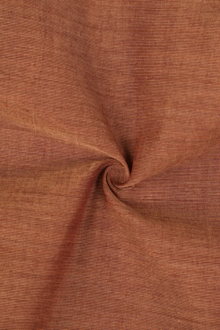 Tawny Brown Chettinad Cotton Sarees with Gold Zari Plain view 4