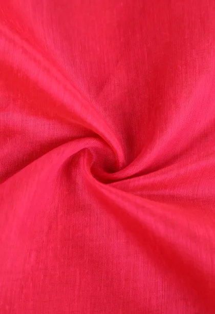 Punch Pink Semi Tussar Silk with Bronze Zari Plain