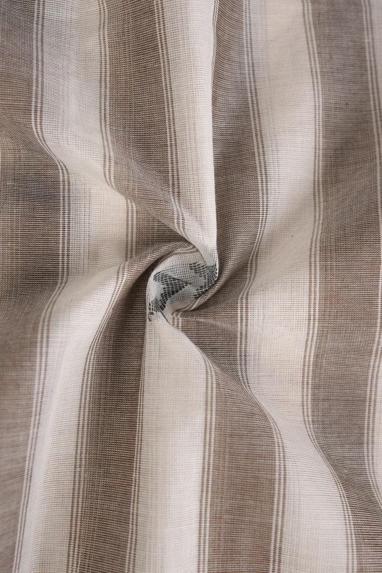 Cotton White Kanchi Cotton Sarees Without Zari With Stripes And Puttas view 4