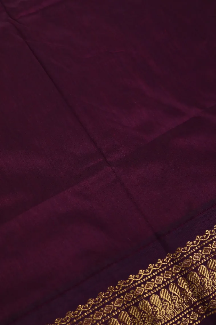 Taffy Pink Kalyani Cotton with Copper Zari Buttis (small Dots Or Motifs) view 3