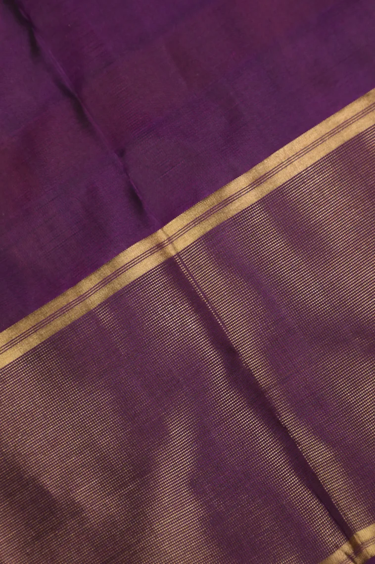 Lime Green Soft Silk Saree with Gold Zari Checks view 3