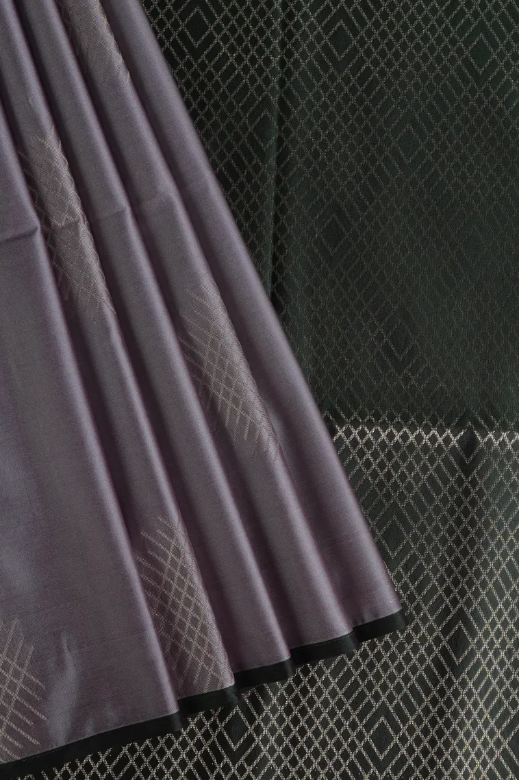 Periwinkle Purple Soft Silk Saree with Gold Zari Tree Mottif view 1
