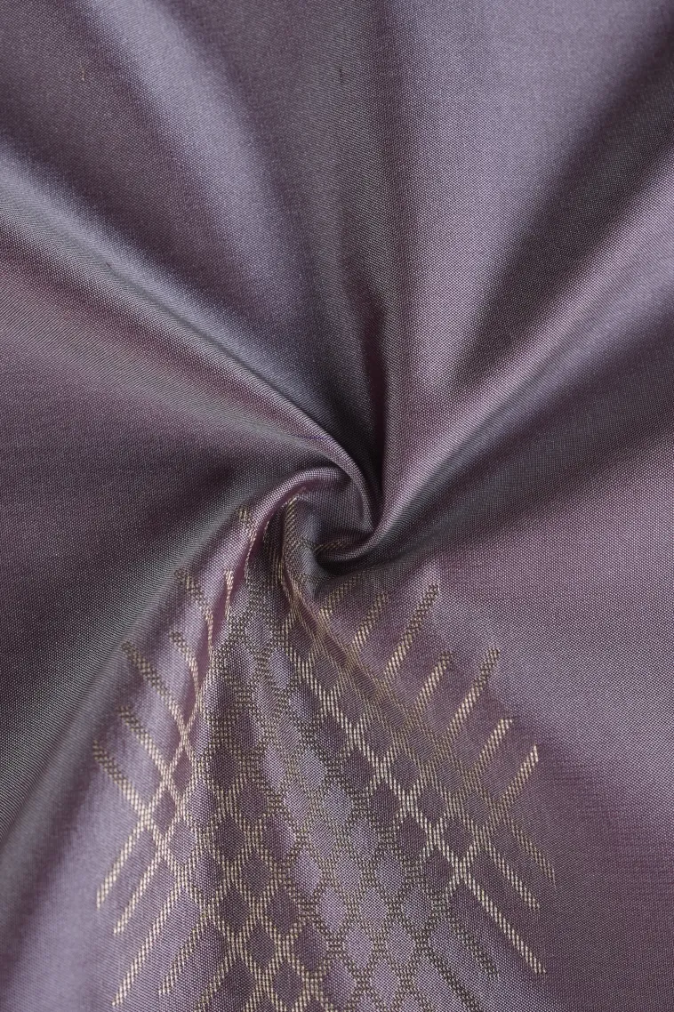 Periwinkle Purple Soft Silk Saree with Gold Zari Tree Mottif view 4