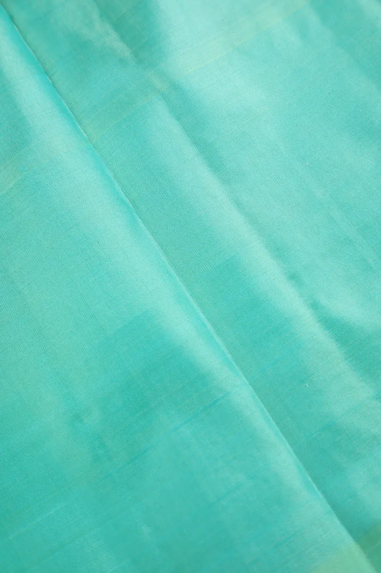 Punch Pink Soft Silk Saree with Silver Zari Stripes And Puttas view 3