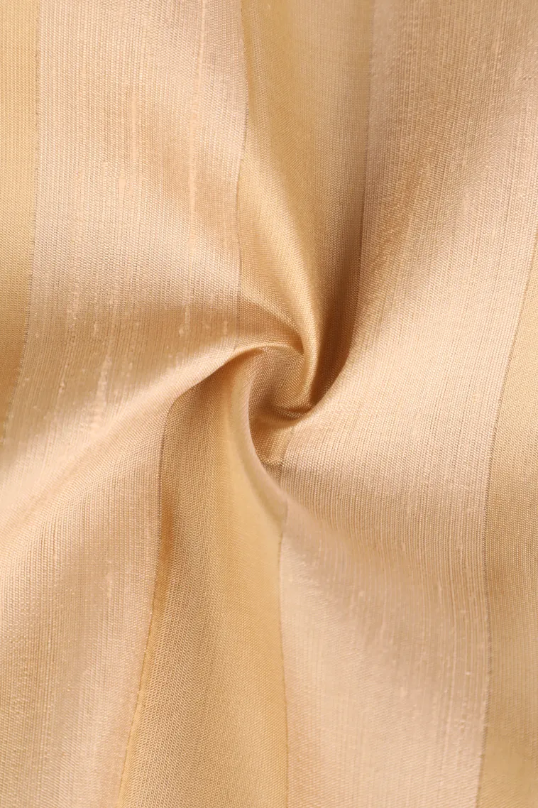Sandollar Yellow Soft Silk Saree with Gold Zari Stripes view 4