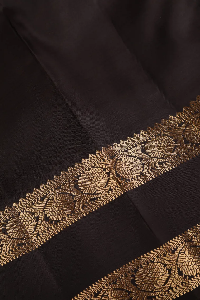 Lime Green Soft Silk Saree with Gold Zari Checks And Puttas view 3