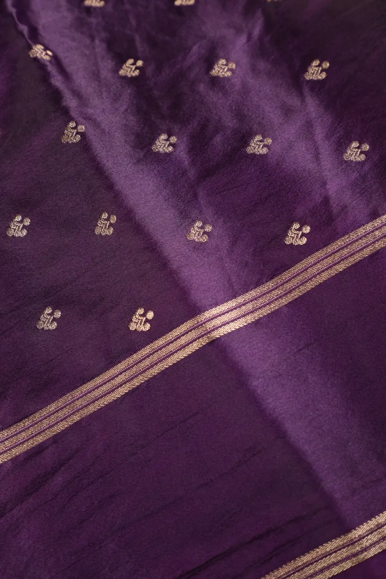 Lemon Yellow Mysore Silk with Gold Zari Flower Mottif view 3