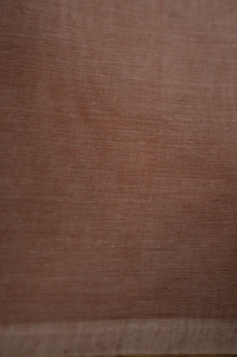 Peanut Brown Kanchi Cotton Sarees Without Zari With Stripes And Puttas view 3