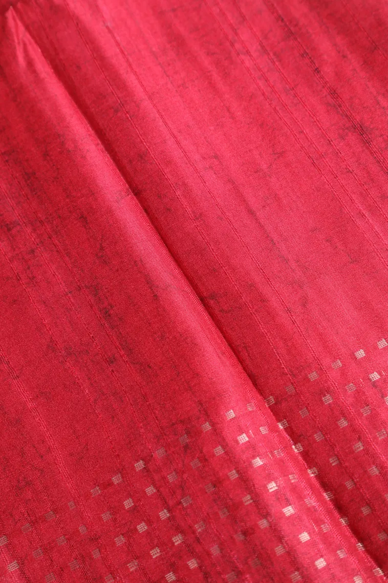 Granite Black Tussar Saree Without Zari With Flower Mottif view 3