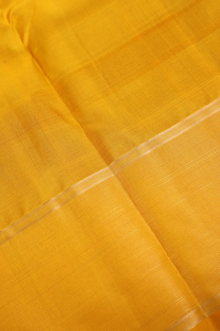 Arctic Blue Soft Silk Saree with Gold Zari Checks view 3