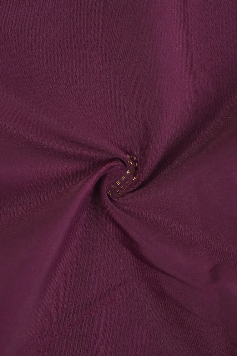 Jam Purple Arani Silk Sarees with Gold Zari Buttis (small Dots Or Motifs) view 4