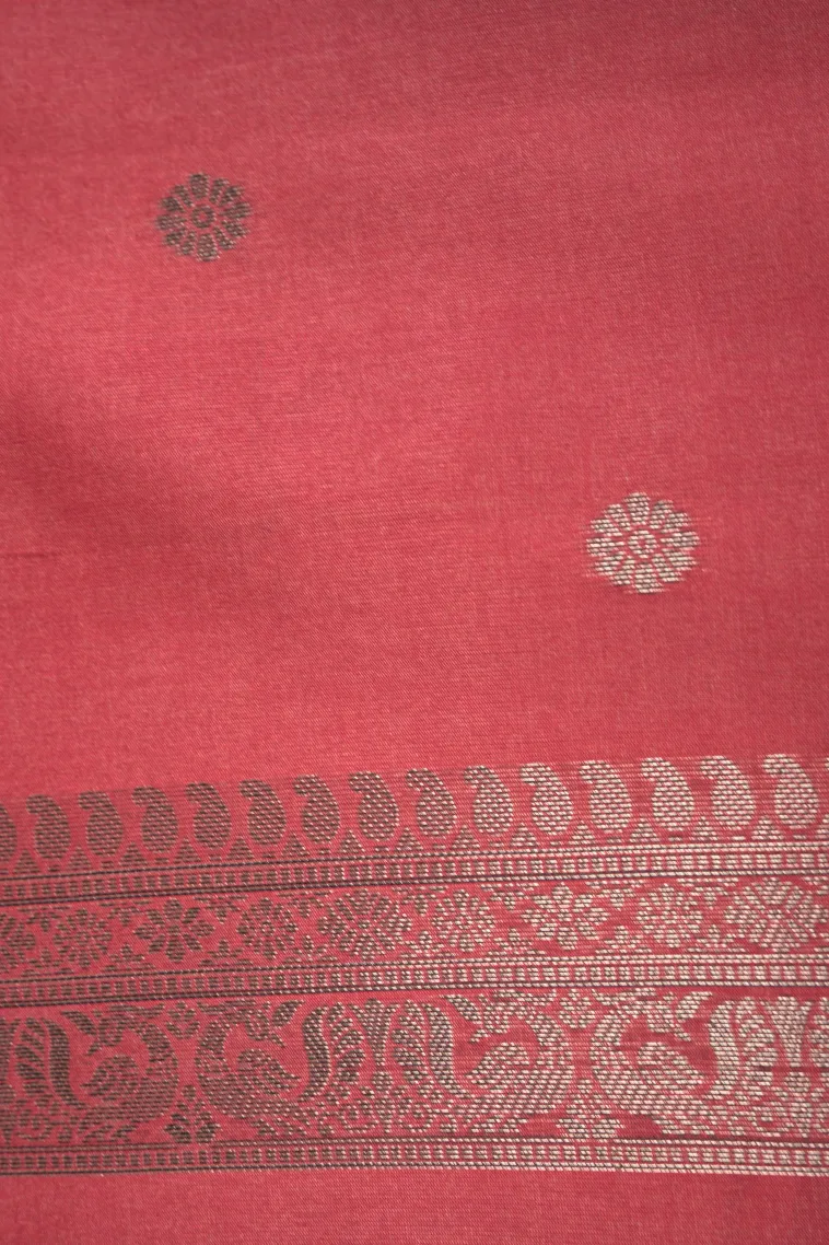 Azure Blue Tussar Saree with Antic Zari Checks view 3