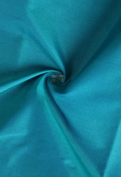 Sapphire Blue Arani Silk Sarees with Gold Zari Temple Pattern