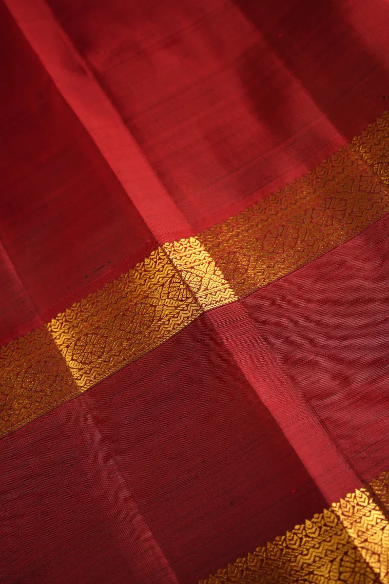 Shortbread Yellow Kanchipuram Silk Sarees with Gold Zari Rudhracham Mottif view 3