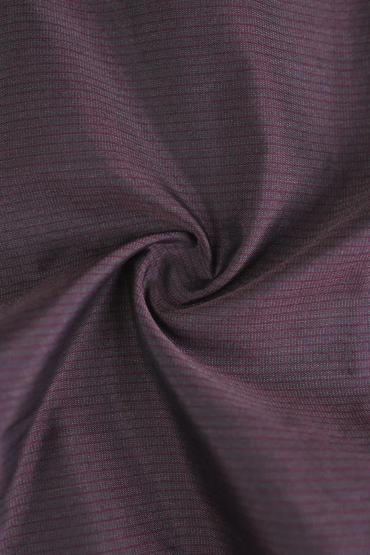 Rasin Purple Arani Silk Sarees with Gold Zari Cross Stripes view 4