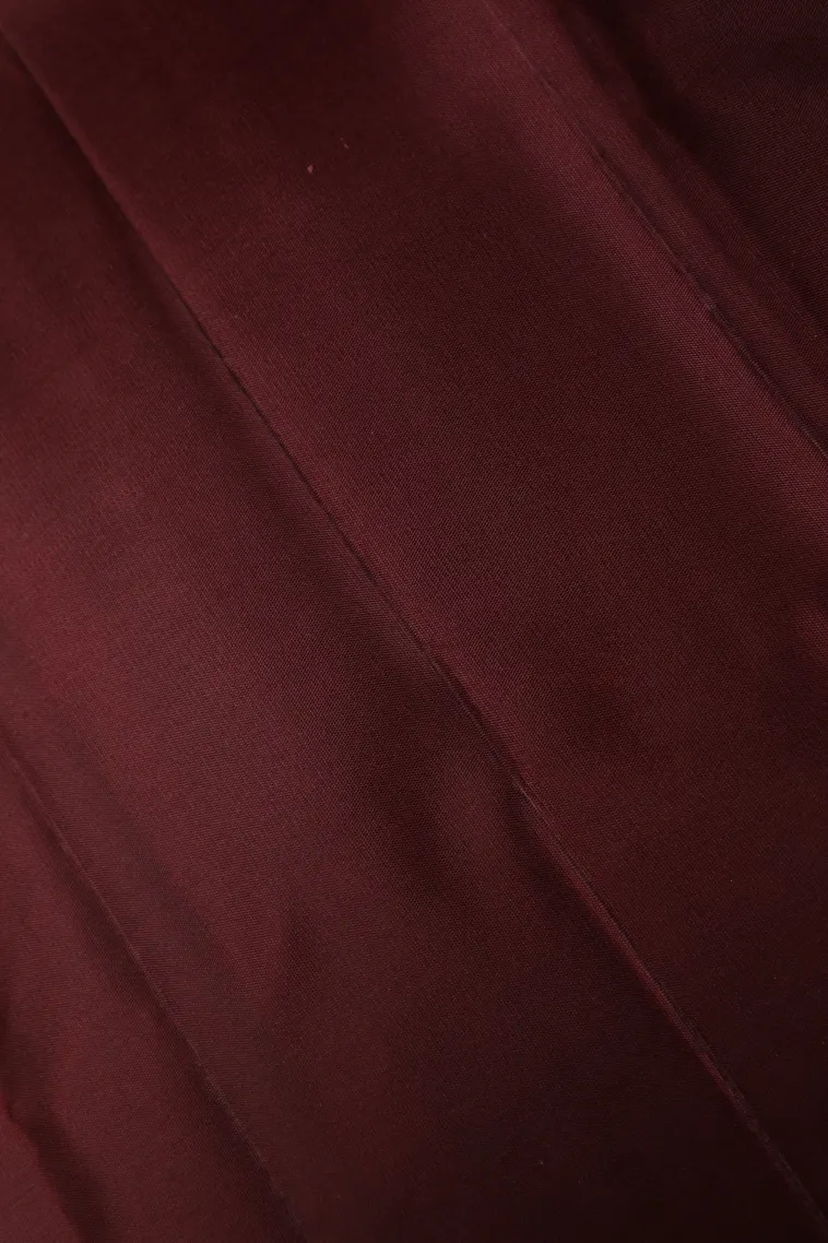 Jam Red Kanchipuram Silk Sarees with Antic Zari Geometric Shapes view 3