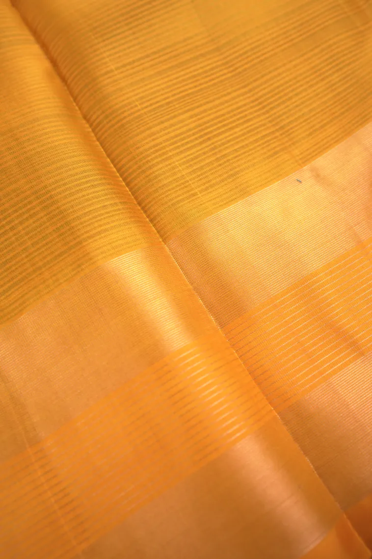 Teal Blue Soft Silk Saree with Gold Zari Buttis (small Dots Or Motifs) view 3